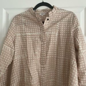 Zuri hand dyed batik artist button down shirt tunic size medium